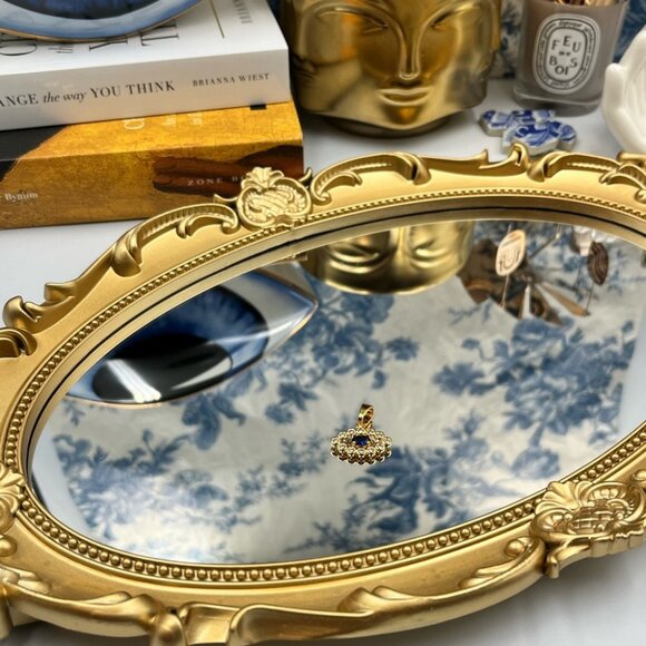 🆕 CRYSTAL HAZE 🧿 BNWT The Evil Eye Pendant - 18K Gold Plated Brass - Picture 9 of 16